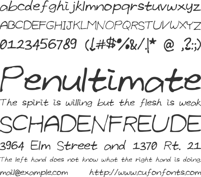 GrundlegendeByCindyyo font preview