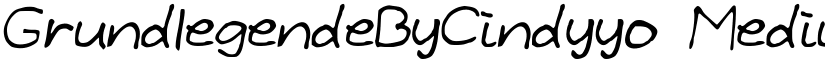 GrundlegendeByCindyyo Medium font