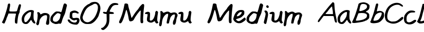 HandsOfMumu Medium font