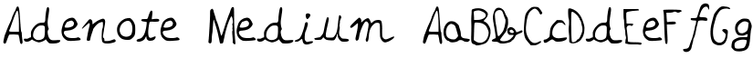 Adenote Medium font