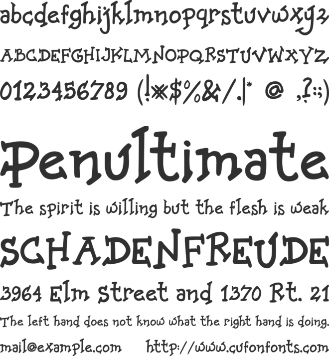 Djembode font preview