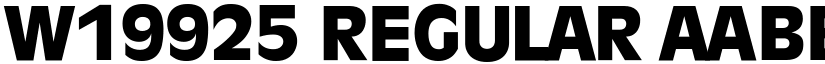 W19925 Regular font
