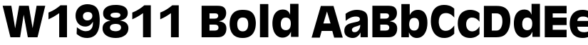 W19811 Bold font