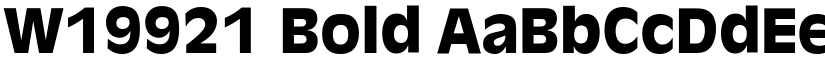 W19921 Bold font