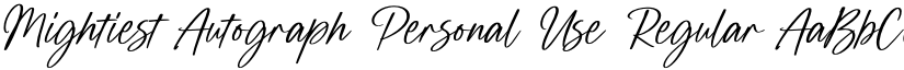 Mightiest Autograph Personal Use Regular font