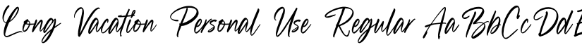 Long Vacation Personal Use Regular font