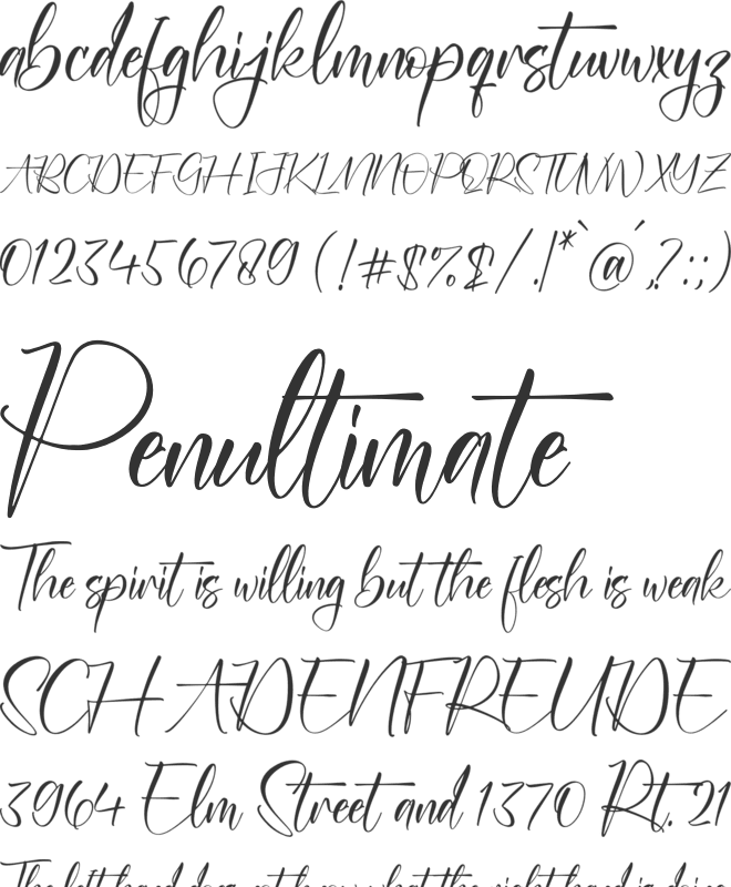 Carlyka font preview