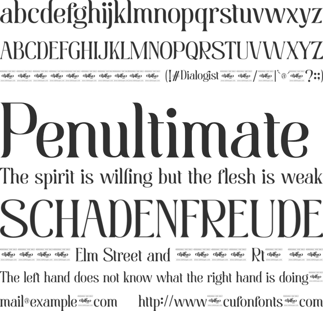 Dialogist Personal Use font preview
