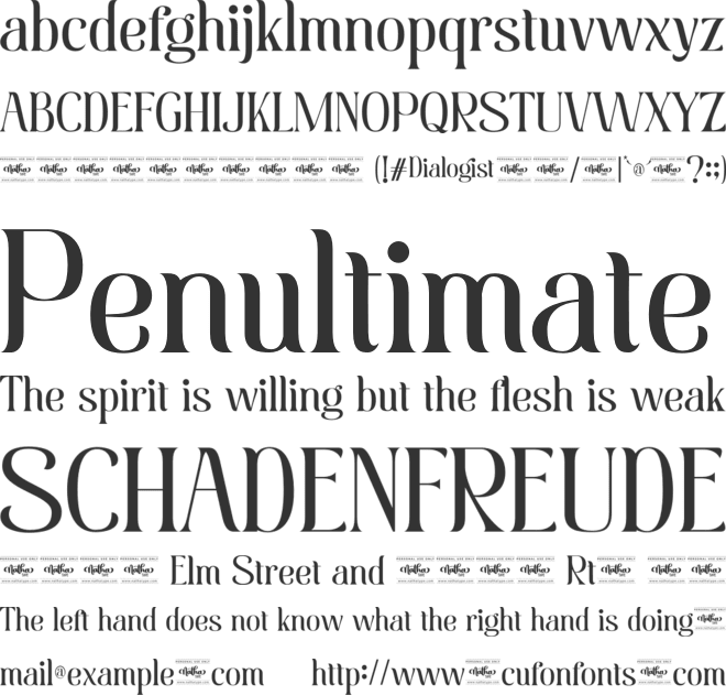 Dialogist Personal Use font preview
