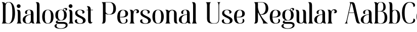 Dialogist Personal Use Regular font