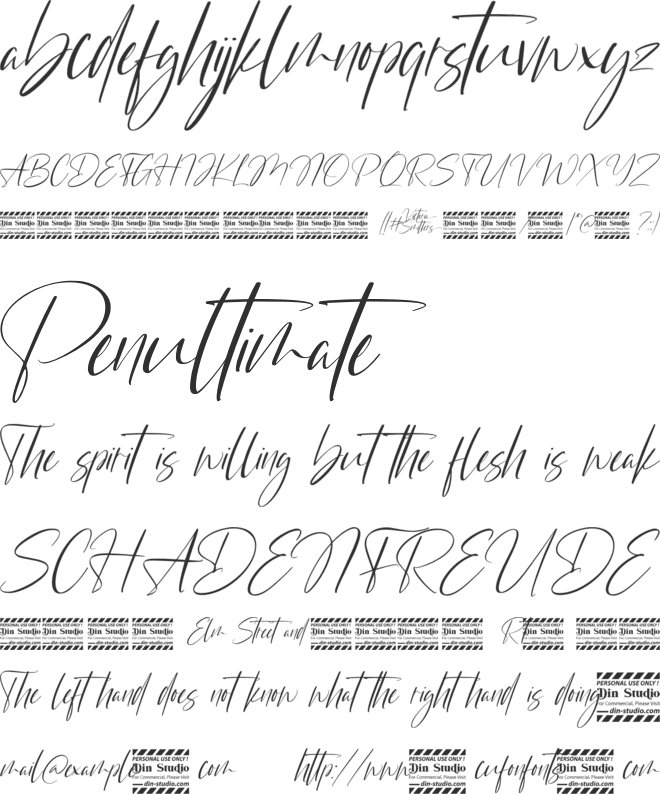 Victoria Smitters Personal Use font preview