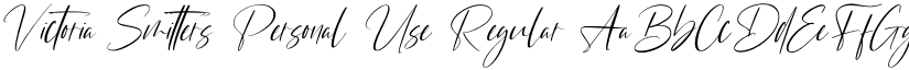 Victoria Smitters Personal Use Regular font