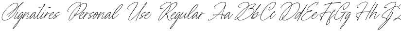 Signatires Personal Use font download