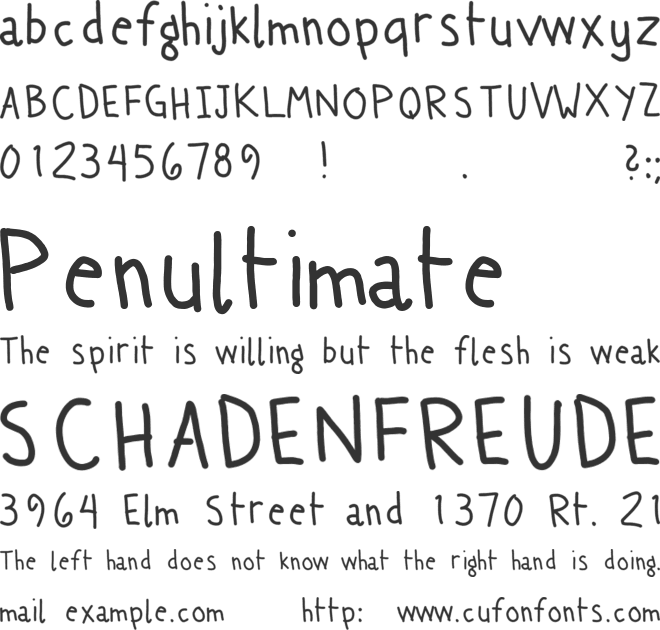 Friendly Fellows font preview