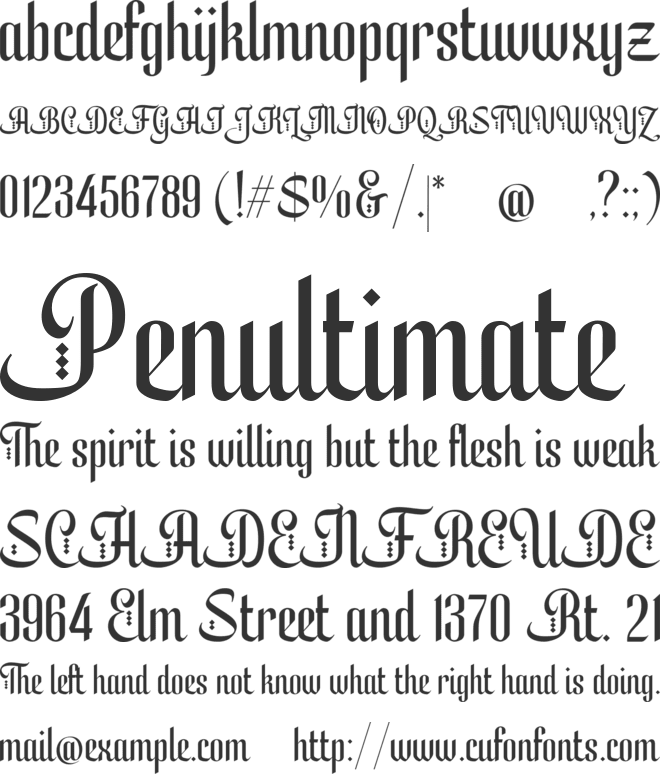 Yulltan font preview