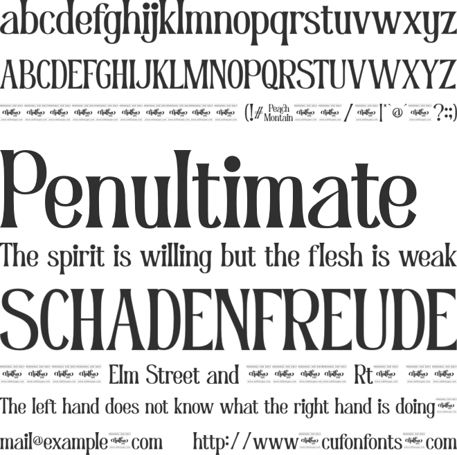 Peach Montain Personal Use font preview