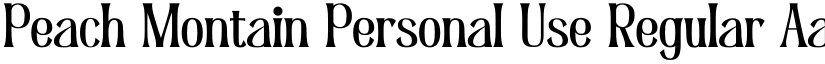 Peach Montain Personal Use Regular font