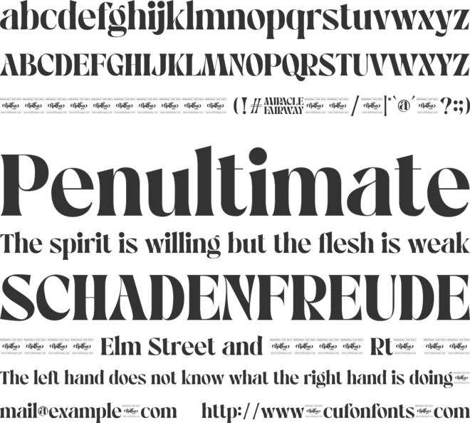 Miracle Fairway Personal Use font preview