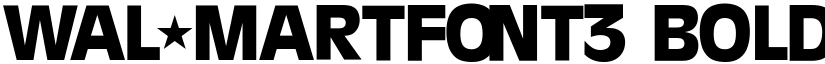 Wal+martfont3 Bold font