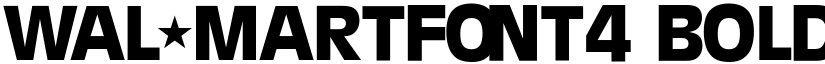 Wal+martfont4 Bold font