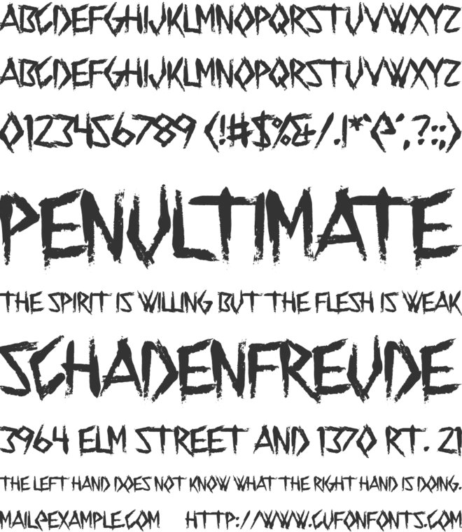 Sanguis Noctis font preview