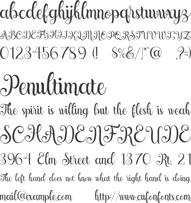 Vilmada font preview