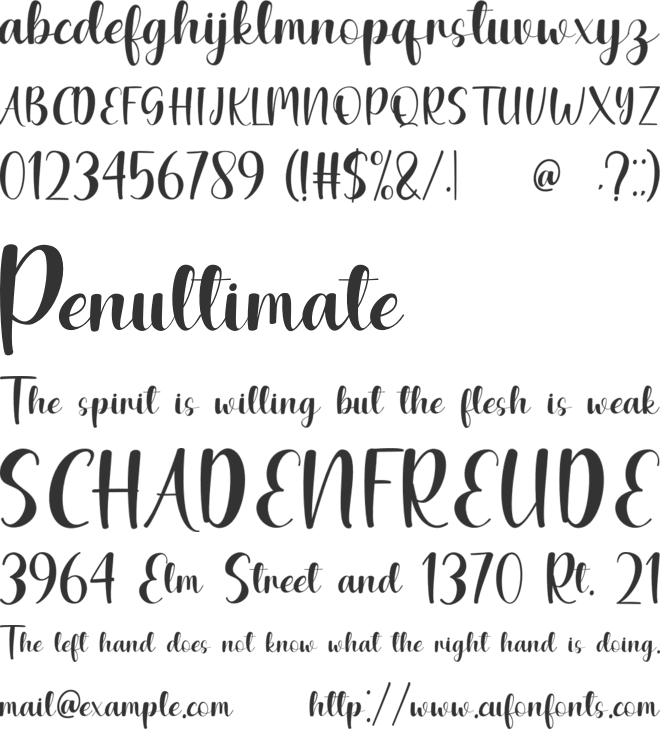 Quarterly font preview
