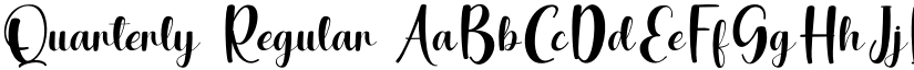 Quarterly Regular font
