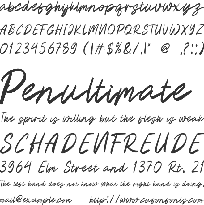 March History font preview