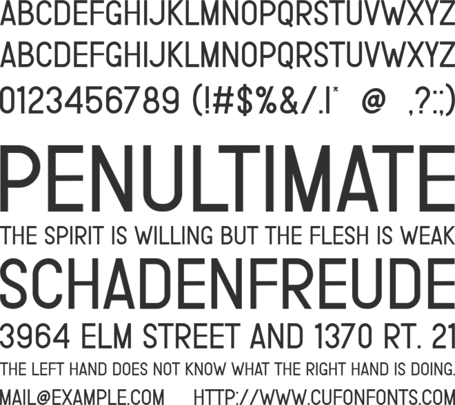 Riverna Side font preview
