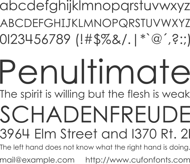 Prepratory English font preview
