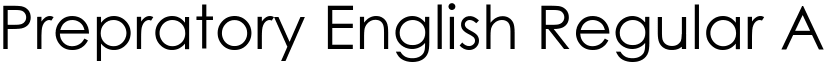 Prepratory English Regular font