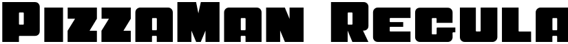 PizzaMan Regular font
