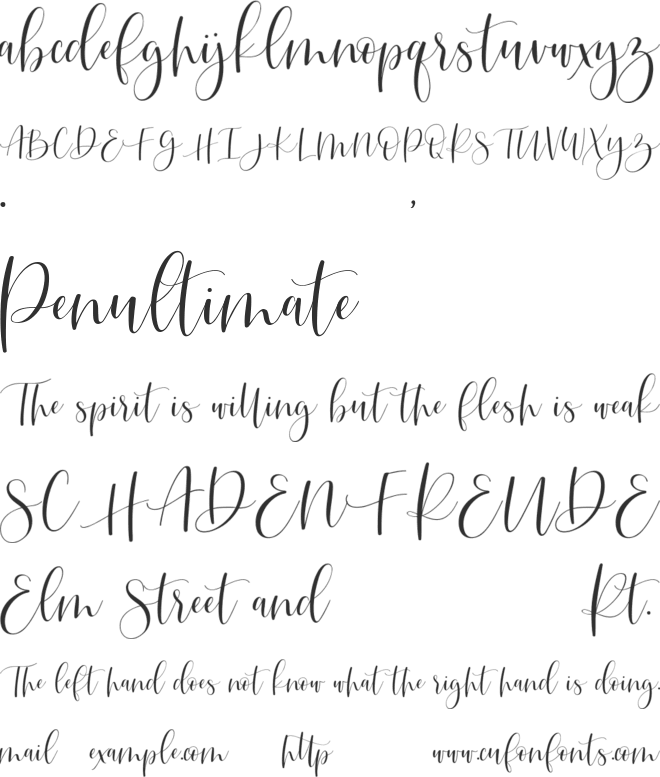 Sigmaternal font preview