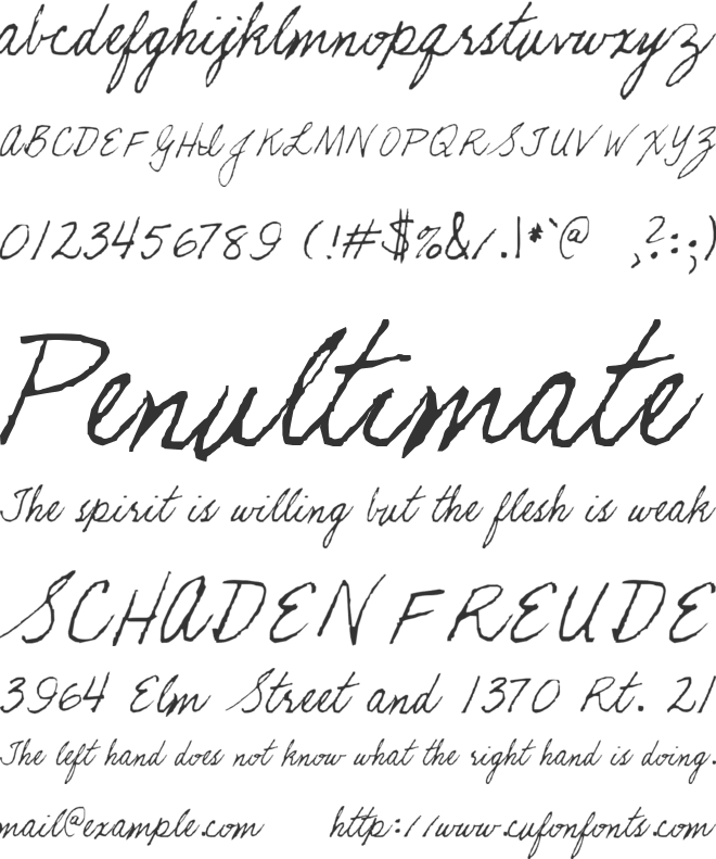 KathleenieFont font preview
