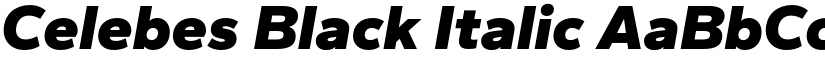 Celebes Black Italic font