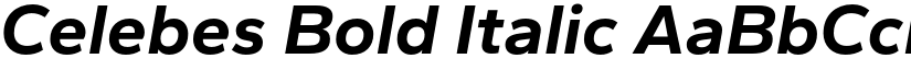 Celebes Bold Italic font