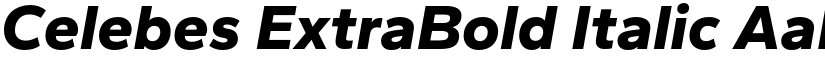 Celebes ExtraBold Italic font