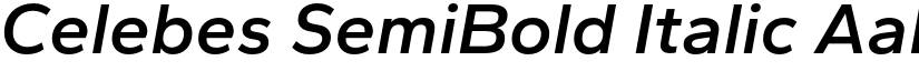 Celebes SemiBold Italic font
