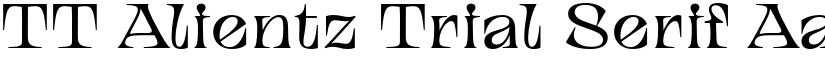 TT Alientz Trial Serif font