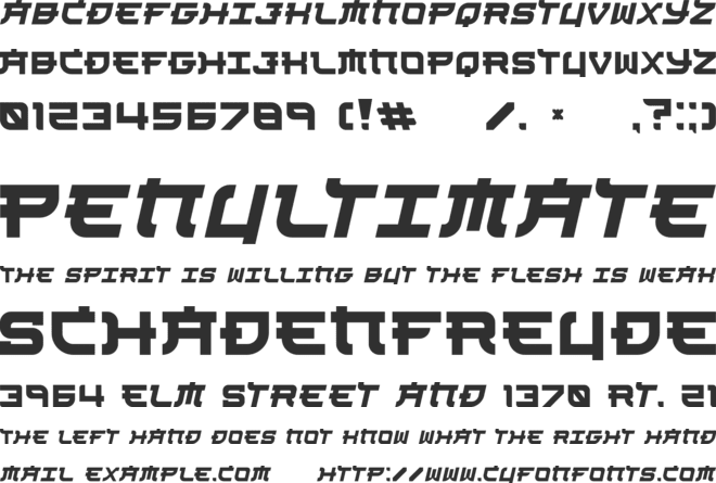 Tokyo Midnight font preview