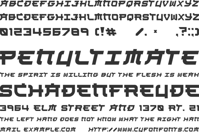 Tokyo Midnight font preview