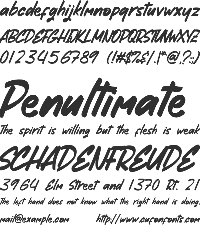 Mightsilly font preview