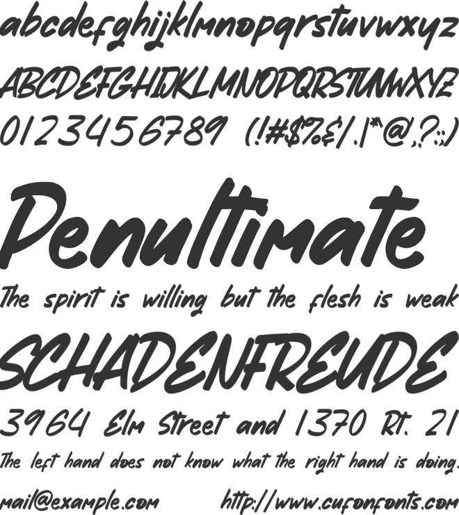 Mightsilly font preview