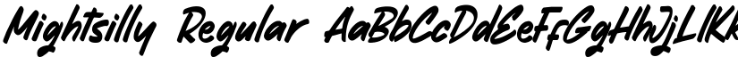 Mightsilly Regular font