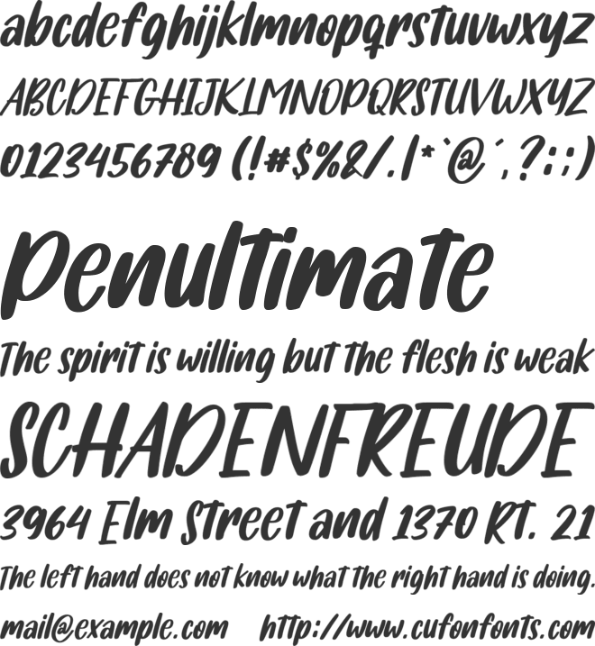 Ricksons font preview