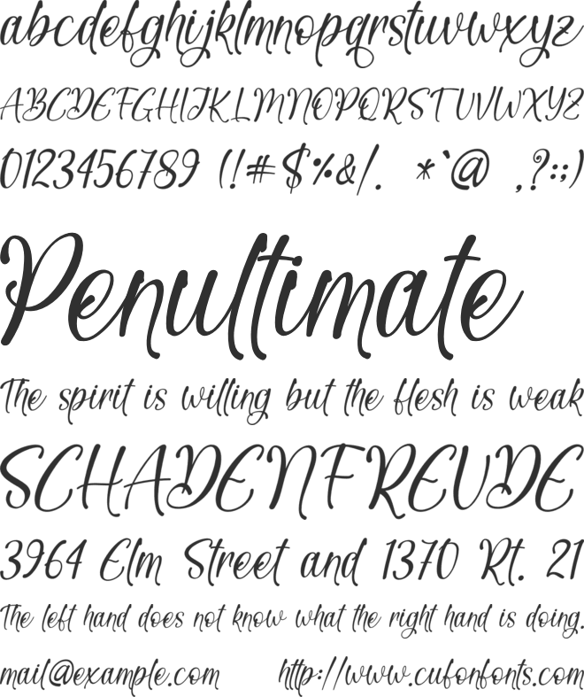 Christmas Weather - Personal Us font preview