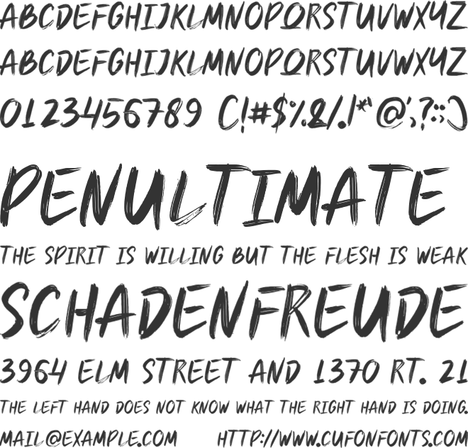 Ascrada font preview