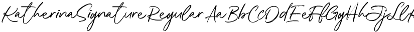 Katherina Signature Regular font