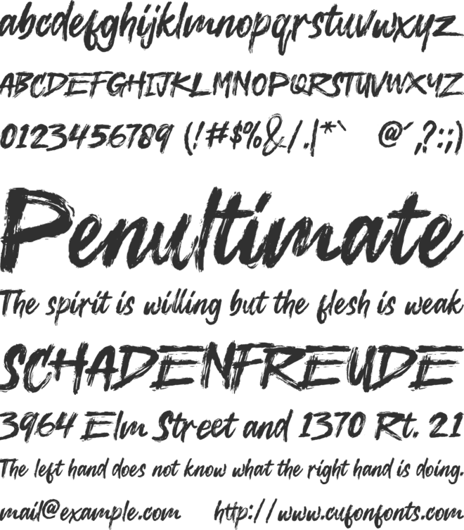 Redslit font preview